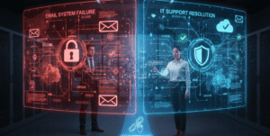 Business email support UAE – troubleshooting server, configuration, spam, storage, and security issues.