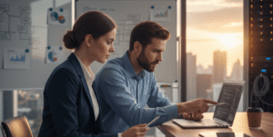 An expert from 800ITCare providing on-demand IT support for a business in Dubai.