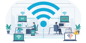 Fix WiFi dropouts in a business office environment with multiple connected devices