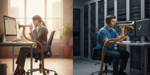 Professional IT support team helping a small business in UAE, providing outsourced IT services, cybersecurity, and managed solutions