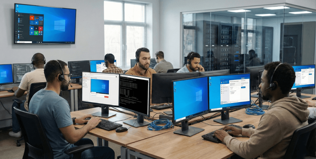 800 IT Care team providing IT support services in Dubai