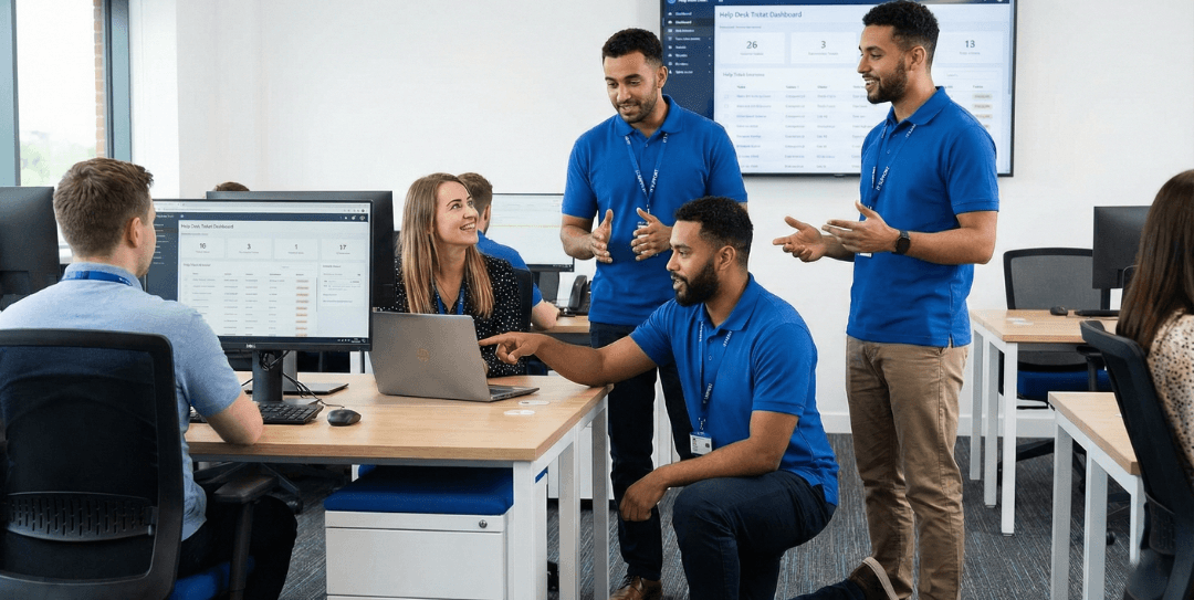 Quick IT support engineers resolving urgent business IT issues in the UAE